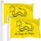 G128 2 Pack: No Step on Snek Cute Cartoon Flag | 3x5 Ft | LiteWeave Pro Series Printed 150D Poly | Novelty Flag, Indoor/Outdoor, Brass Grommets, Thicker and More Durable Than 100D 75D Poly